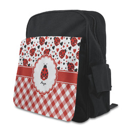 Ladybugs & Gingham Preschool Backpack (Personalized)