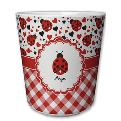 Ladybugs & Gingham Plastic Tumbler 6oz (Personalized)