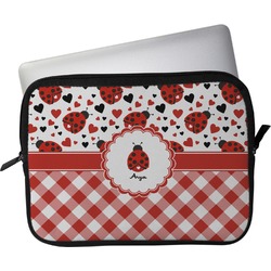 Ladybugs & Gingham Laptop Sleeve / Case - 11" (Personalized)