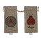 Ladybugs & Gingham Large Burlap Gift Bags - Front & Back