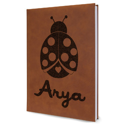 Ladybugs & Gingham Leather Sketchbook (Personalized)