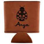 Ladybugs & Gingham Leatherette Can Sleeve (Personalized)