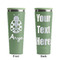 Ladybugs & Gingham Light Green RTIC Everyday Tumbler - 28 oz. - Front and Back