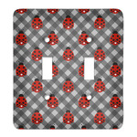 Ladybugs & Gingham Light Switch Cover (2 Toggle Plate)