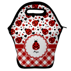 Ladybugs & Gingham Lunch Bag w/ Name or Text