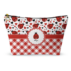 Ladybugs & Gingham Makeup Bag - Small - 8.5"x4.5" (Personalized)