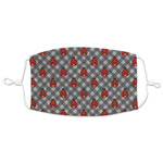 Ladybugs & Gingham Adult Cloth Face Mask - XLarge