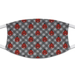 Ladybugs & Gingham Cloth Face Mask (T-Shirt Fabric)