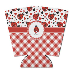 Ladybugs & Gingham Party Cup Sleeve - with Bottom (Personalized)