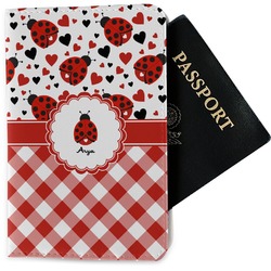 Ladybugs & Gingham Passport Holder - Fabric (Personalized)