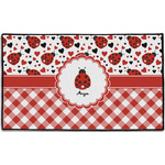 Ladybugs & Gingham Door Mat - 60"x36" (Personalized)