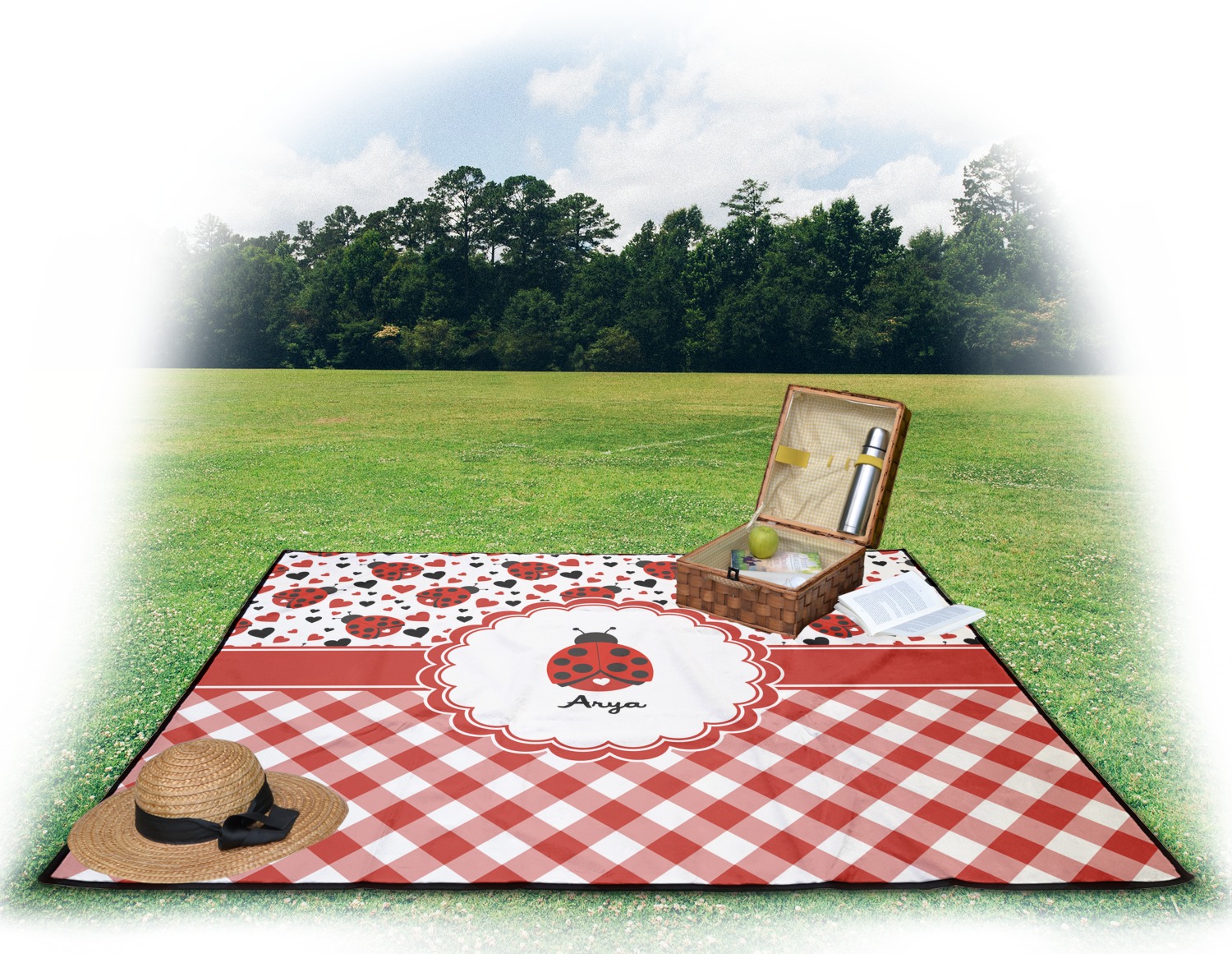 gingham picnic blanket