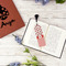 Ladybugs & Gingham Plastic Bookmarks - In Context