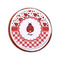 Ladybugs & Gingham Printed Icing Circle - Small - On Cookie