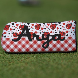 Ladybugs & Gingham Blade Putter Cover (Personalized)