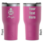 Ladybugs & Gingham RTIC Tumbler - Magenta - Laser Engraved - Double-Sided (Personalized)