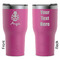 Ladybugs & Gingham RTIC Tumbler - Magenta - Double Sided - Front & Back