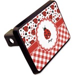 Ladybugs & Gingham Rectangular Trailer Hitch Cover - 2" (Personalized)