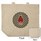 Ladybugs & Gingham Reusable Cotton Grocery Bag - Front & Back View