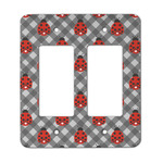 Ladybugs & Gingham Rocker Style Light Switch Cover - Two Switch