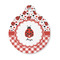 Ladybugs & Gingham Round Pet Tag