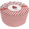 Ladybugs & Gingham Round Pouf Ottoman (Top)