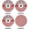 Ladybugs & Gingham Set of Appetizer / Dessert Plates (Approval)