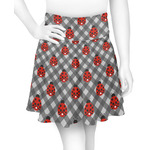 Ladybugs & Gingham Skater Skirt - Large