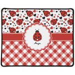 Ladybugs & Gingham Large Gaming Mouse Pad - 12.5" x 10" (Personalized)