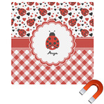 Ladybugs & Gingham Square Car Magnet - 10" (Personalized)