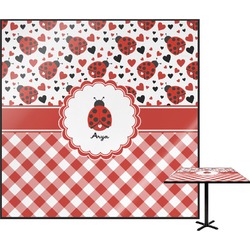 Ladybugs & Gingham Square Table Top - 30" (Personalized)