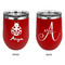 Ladybugs & Gingham Stainless Wine Tumblers - Red - Double Sided - Approval