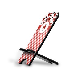 Ladybugs & Gingham Stylized Cell Phone Stand - Small w/ Name or Text