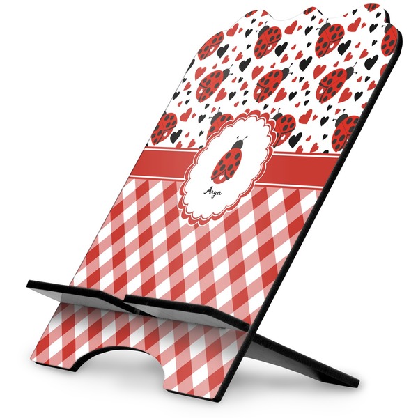 Custom Ladybugs & Gingham Stylized Tablet Stand (Personalized)