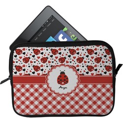 Ladybugs & Gingham Tablet Case / Sleeve - Small (Personalized)