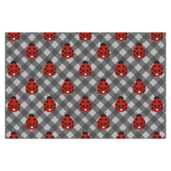 Custom Ladybugs & Gingham X-Large Tissue Papers Sheets - Heavyweight