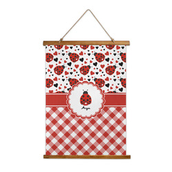 Ladybugs & Gingham Wall Hanging Tapestry (Personalized)