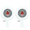 Ladybugs & Gingham White Plastic 7" Stir Stick - Double Sided - Round - Front & Back