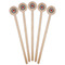 Ladybugs & Gingham Wooden 7.5" Stir Stick - Round - Fan View