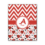 Ladybugs & Chevron Wood Print - 11x14 (Personalized)