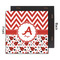 Ladybugs & Chevron 12x12 Wood Print - Front & Back View