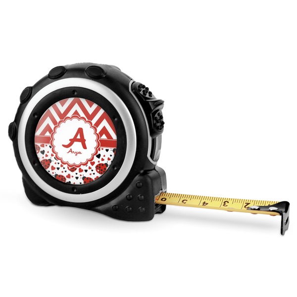 Custom Ladybugs & Chevron Tape Measure - 16 Ft (Personalized)