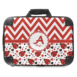 Ladybugs & Chevron Hard Shell Briefcase - 18" (Personalized)