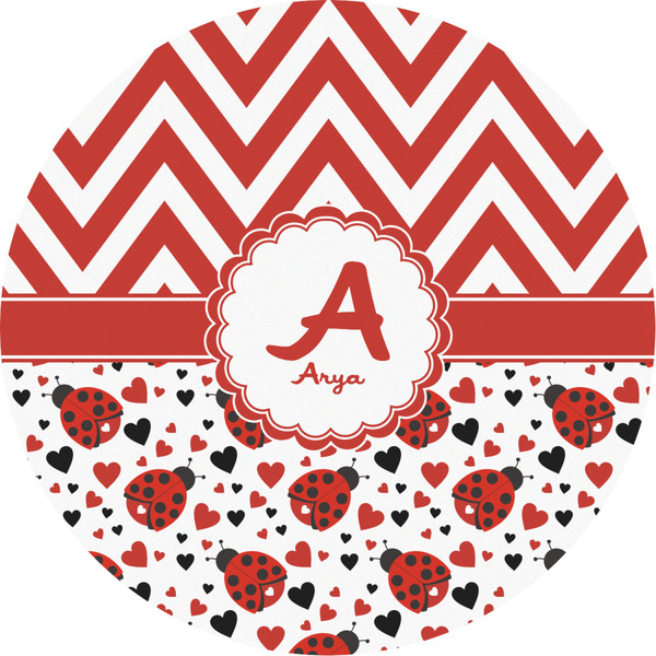 Custom Ladybugs & Chevron Multipurpose Round Labels - 2" (Personalized)