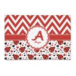 Ladybugs & Chevron 2' x 3' Indoor Area Rug (Personalized)