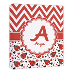 Ladybugs & Chevron Canvas Print - 20x24 (Personalized)