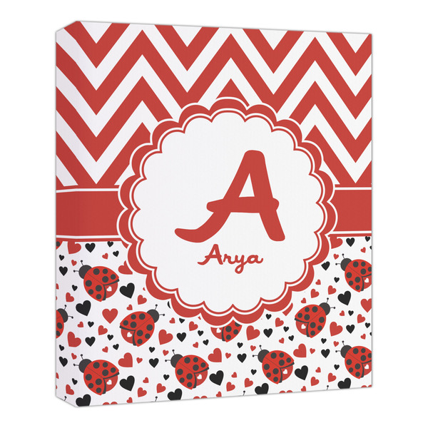 Custom Ladybugs & Chevron Canvas Print - 20x24 (Personalized)