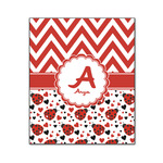 Ladybugs & Chevron Wood Print - 20x24 (Personalized)