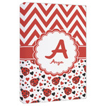 Ladybugs & Chevron Canvas Print - 20x30 (Personalized)