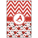 Ladybugs & Chevron Wood Print - 20x30 (Personalized)